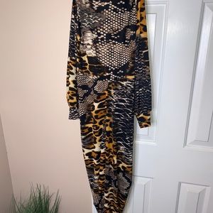 Tiger Striped Bodycon Dress